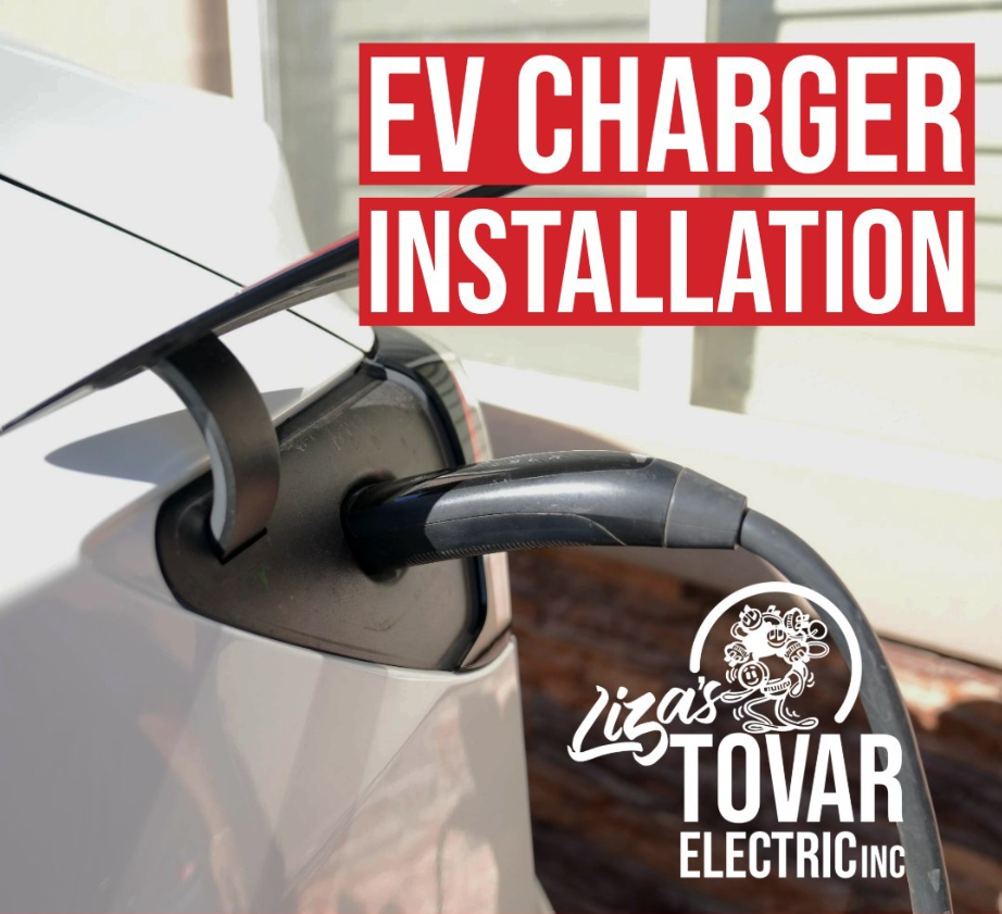 EV charging cable plugged into a home charging port